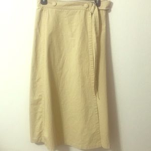 Chicwish 1/2 Wrap Midi Khaki Cargo Skirt